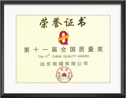 第十一屆全國質(zhì)量獎